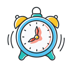 clock with alarm bell icon, clock with alarm bell vector illustration-simple illustration of clock with alarm bell, perfect for clock with alarm bell logos and icons