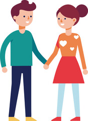 Couple holding hands