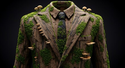 Fototapeta premium suit of man isolated with nature concept