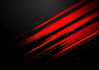 Abstract Diagonal Red Stripes on Black Background Design, Geometric Lines, Creative