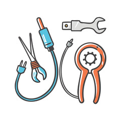 electrical tools icon, electrical tools vector illustration-simple illustration of electrical tools, perfect for electrical tools logos and icons