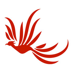 Modern Phoenix Bird Silhouette