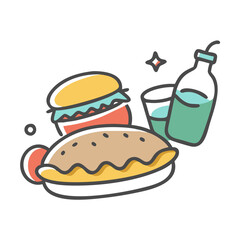 food beverage icon, food beverage vector illustration-simple illustration of food beverage, perfect for food beverage logos and icons