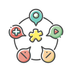 gamified learning icon, gamified learning vector illustration-simple illustration of gamified learning, perfect for gamified learning logos and icons