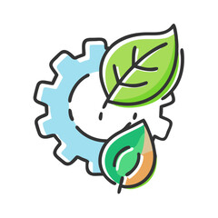 green technology icon, green technology vector illustration-simple illustration of green technology, perfect for green technology logos and icons
