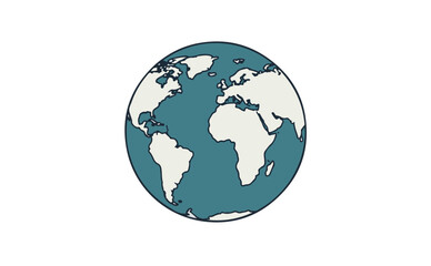 Fototapeta premium globe on white background