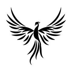 Obraz premium Modern Phoenix Bird Silhouette