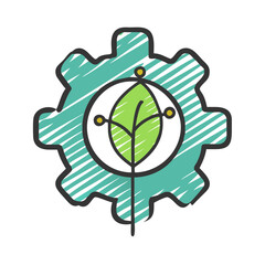 green technology icon, green technology vector illustration-simple illustration of green technology, perfect for green technology logos and icons