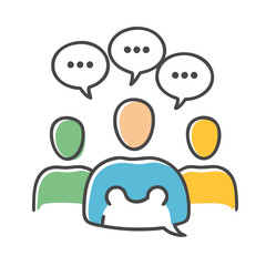 group discussion icon, group discussion vector illustration-simple illustration of group discussion, perfect for group discussion logos and icons