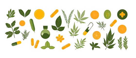 natural product drug discovery, visualizing the process of discovering drugs from natural sources, clean design, no