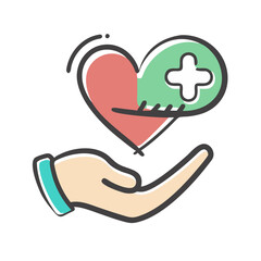 healthcare icon, healthcare vector illustration-simple illustration of healthcare, perfect for healthcare logos and icons