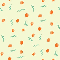seamless pattern with apples and oranges