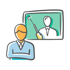 instructor icon, instructor vector illustration-simple illustration of instructor, perfect for instructor logos and icons