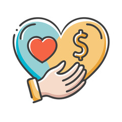 nonprofit organizations icon, nonprofit organizations vector illustration-simple illustration of nonprofit organizations, perfect for nonprofit organizations logos and icons