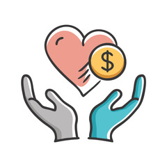 nonprofit organizations icon, nonprofit organizations vector illustration-simple illustration of nonprofit organizations, perfect for nonprofit organizations logos and icons