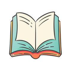 open book icon, open book vector illustration-simple illustration of open book, perfect for open book logos and icons