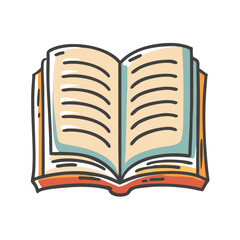 open book icon, open book vector illustration-simple illustration of open book, perfect for open book logos and icons