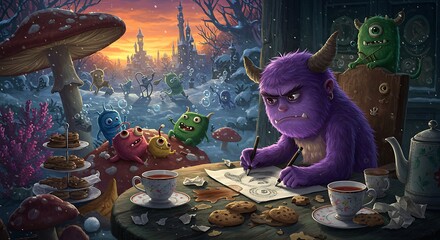A Grumpy Monster's Winter Wonderland Tea Party