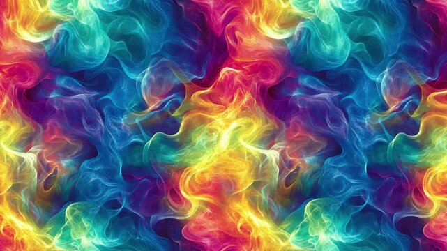 Colorful Smoke Flow Loop Animation Background
