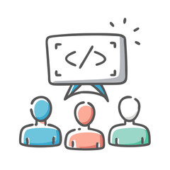 programming workshop icon, programming workshop vector illustration-simple illustration of programming workshop, perfect for programming workshop logos and icons