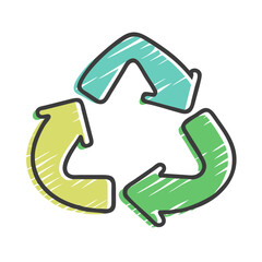 recycling technology icon, recycling technology vector illustration-simple illustration of recycling technology, perfect for recycling technology logos and icons