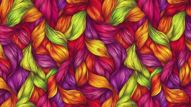 Colorful Flowing Lines Abstract Loop Animation Background
