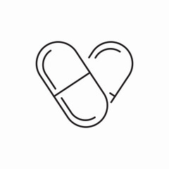 Medical pill health icon vector sign