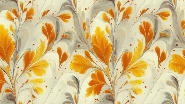 Abstract Floral Swirls Looped Animation Background