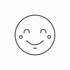 Happy smiling face emotion icon vector sign
