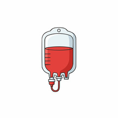 Blood bag illustration for donation awareness  