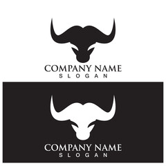 bull head icon vector illustration template design