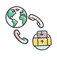 supply chain icon, supply chain vector illustration-simple illustration of supply chain, perfect for supply chain logos and icons