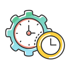 time management icon, time management vector illustration-simple illustration of time management, perfect for time management logos and icons