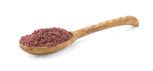 Superfood. Black currant powder isolated on white