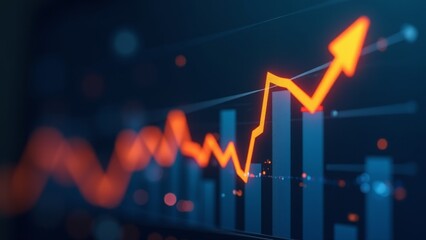 Stock Market Growth Chart-Rising Arrow
