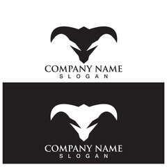 bull head icon vector illustration template design