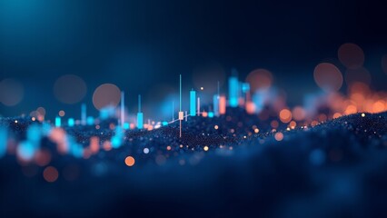 Abstract Data Visualization With Glowing Lines