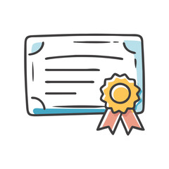 training certificate icon, training certificate vector illustration-simple illustration of training certificate, perfect for training certificate logos and icons