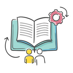 training manual icon, training manual vector illustration-simple illustration of training manual, perfect for training manual logos and icons