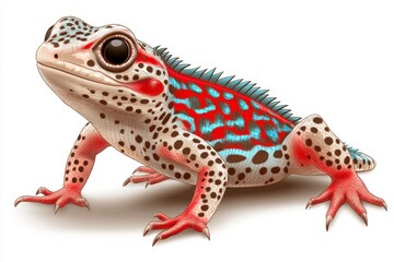 Fototapeta premium A clean vector drawing of an unknown hybrid species, part reptile, part mammal