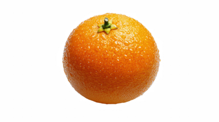 a close up of an orange on a transparent background, PNG image, PNG file, Generative art.