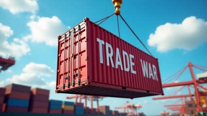 Trade War Container, Cargo Crane, Port