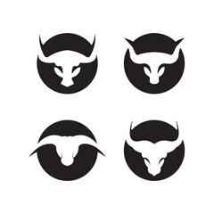 bull head icon vector illustration template design