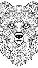 Fototapeta premium Creative Bear Mandala Illustration