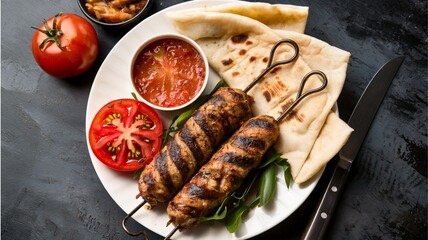 Delicious Grilled Lula Kebab Recipe, Lula Kebab Skewers, Easy Lula Kebab Dinner, Homemade Lula Kebab, Authentic Lula Kebab, Ground Meat Kebab, Lamb Kebab, Beef Kebab, Chicken Kebab, Middle Eastern