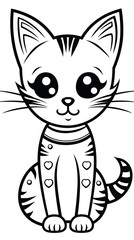 Fototapeta premium Happy Kitten and Nature's Elegance