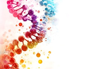 genetic predisposition to diseases, visual representation of genetic risk factors, colorful and detailed, clean design, no text, white