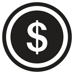 Dollar Symbol Inside Circle Icon