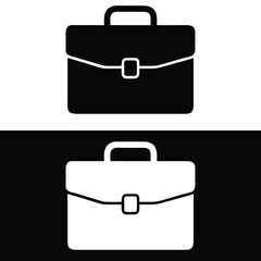 Briefcase Icon in Black and White