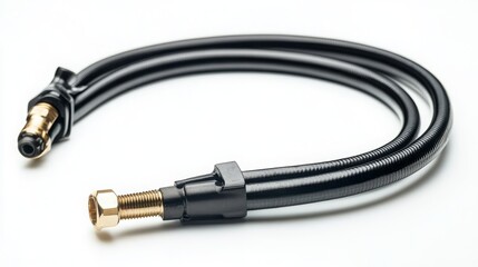Fototapeta premium Auto cable for parking brake isolated on white background. 